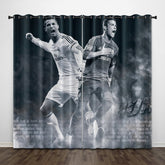 2025 NEW Cristiano Ronaldo CR7 Curtains Pattern Blackout Window Drapes